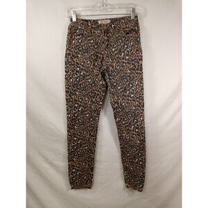 Hot Kiss "Get the Lift" Junior's Leopard Print Skinny Jeans Size 5